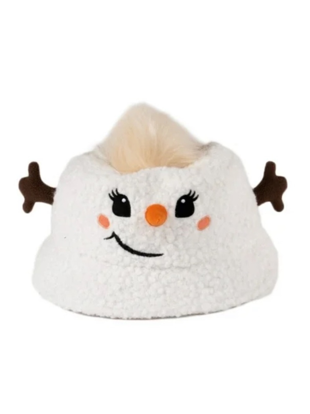 Snowman sherpa bucket hat